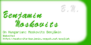 benjamin moskovits business card